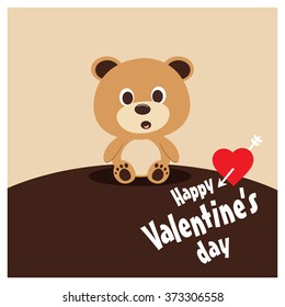 Cute seamless valentine background with teddy bear. Use it for children wallpaper, gift wrapping, Couple Gift, prints for baby clothes, prints for bedclothes, greeting cards, Valentines Day design
