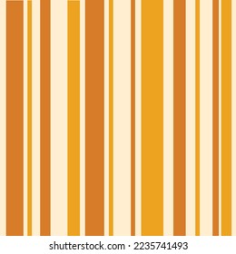 Cute Seamless vector background fabric pattern stripe balance geometric stripe patterns white yellow orange color tone stripes different size symmetric layout illustration.