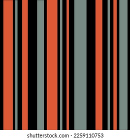 Cute Nahtlose Vektorhintergrund Stoffmuster Streifen Gleichgewicht geometrische Streifen Muster schwarz graue orangefarbene Farbtonstreifen unterschiedliche Größe symmetrischen Layout.