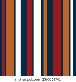 Cute Seamless vector background fabric pattern strips balance geometric stripe patterns blue white red brown color tone stripes different size design strip wallpaper.