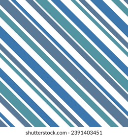 Cute Seamless vector background fabric pattern strips balance geometric stripe patterns white blue color tone stripes different size 45 degree blue sea strip wallpaper cold tone color.