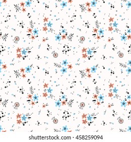 Cute seamless vector floral pattern
