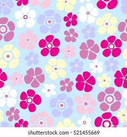 Cute Seamless Vector flower pattern.
