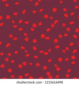 Cute seamless vector with little floral pattern in Gentle style background. 