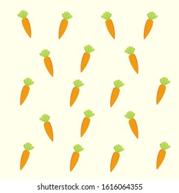 cute seamless vector pattern with carrot