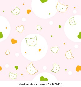 Cute seamless vector pattern for children