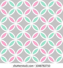 Cute seamless vector pattern with colorful petals. Can be used in webdesign, child clothes, wrapping paper, cover of notebook