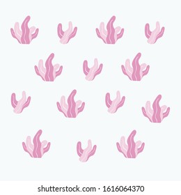 cute seamless vector pattern with leaf pink