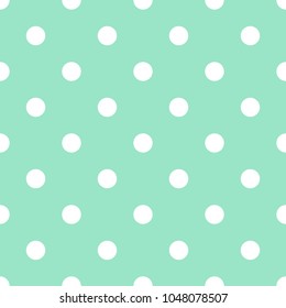 Cute seamless vector pattern with polka dots. Can be used in webdesign, child clothes, wrapping paper, cover of notebook