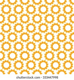 Cute seamless vector pattern of sun. Doodle hand drawn style . Bright and beautiful  retro seamless pattern. Retro Patterns Set