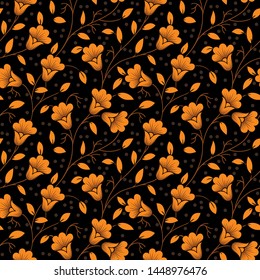 Cute seamless vector textile floral pattern