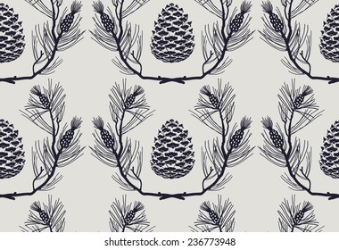 cute seamless vector texture with autumn leaves, seeds, berries. gifts of autumn. fabric, nursery, furniture upholstery, gift wrap, wrapping paper, cover, lining.