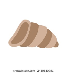 Cute seashell. Hand drawn vector illustration for travel design.