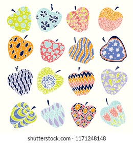 
Cute set with 16 colorful apples.