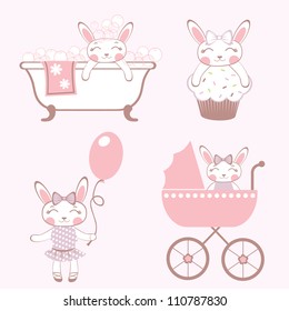 Cute set of  baby-bunnies
