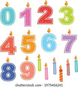 Cute set of birthday elements clipart