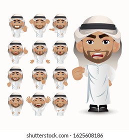 Cute Set - Set of business people with different emotion