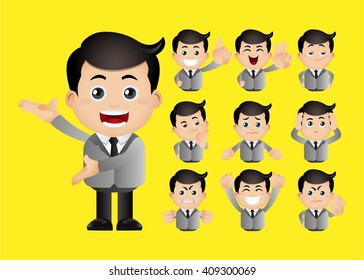 Cute Set - Set of businessman