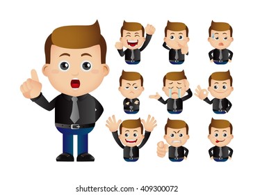 Cute Set - Set of businessman