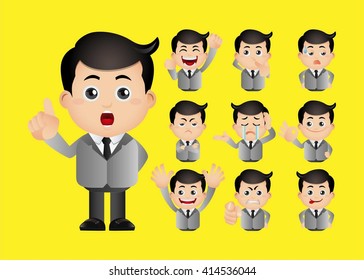 Cute Set - Set of  businessman