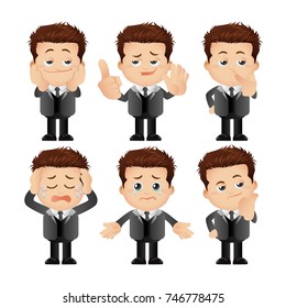 Cute Set - Set of businessman character 