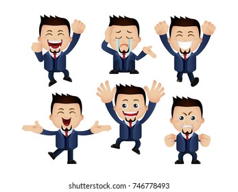 Cute Set - Set of businessman character 