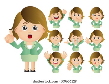 Cute Set - Set of businesspeople 