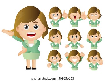 Cute Set - Set of businesspeople 