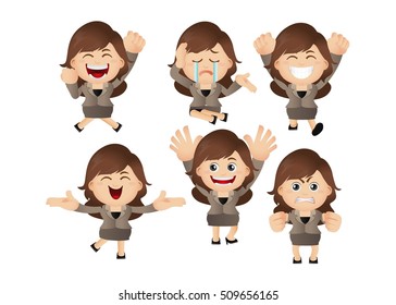 Cute Set - Set of businesspeople 