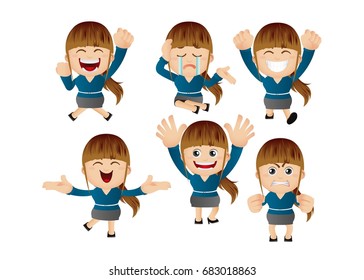 Cute Set - Set of businesspeople 