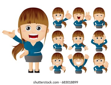 Cute Set - Set of businesspeople 