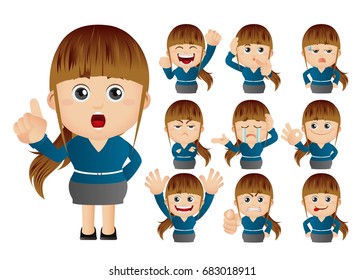 Cute Set - Set of businesspeople 