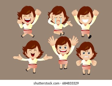 Cute Set - Set of businesspeople 
