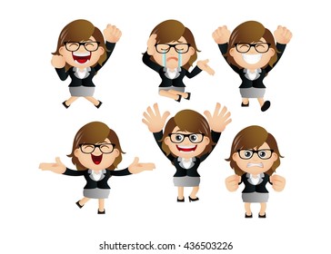Cute Set - Set of businesspeople character
