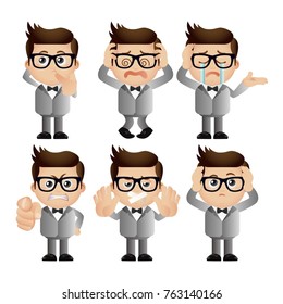 Cute Set - Set of businesspeople character 