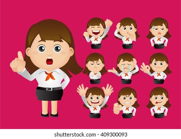 Cute Set - Set of businesswoman