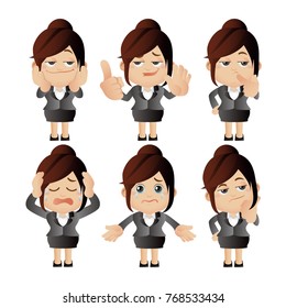 Cute Set - Set of businesswoman character