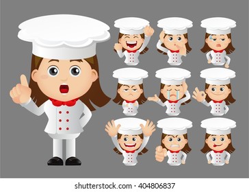 Cute Set Set Chef Stock Vector (Royalty Free) 404806837 | Shutterstock