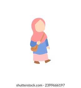 cute set of children's Islamic clothes woman