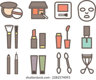 Cute set of cosmetic icons.