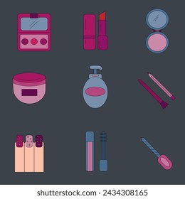 A cute set of cosmetics for women