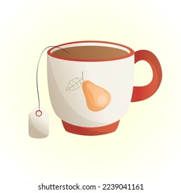 cute set with cozy things for a cozy tea party and reading