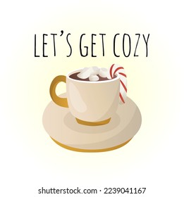 cute set with cozy things for a cozy tea party and reading