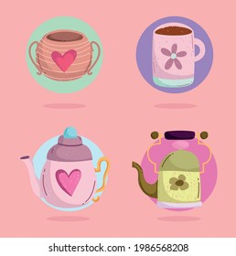 cute set of cups coffee or tea