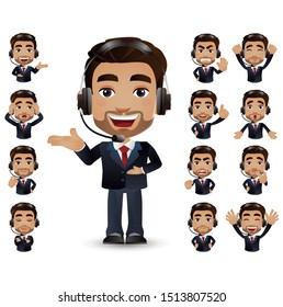 Cute Set - Set of customer service with different emotion