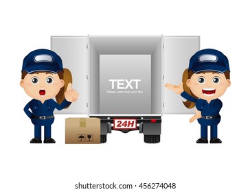 Cute Set - Set of delivery person