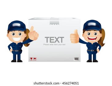Cute Set - Set of delivery person