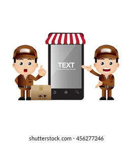 Cute Set - Set of delivery person