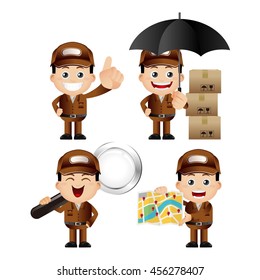 Cute Set - Set of delivery person