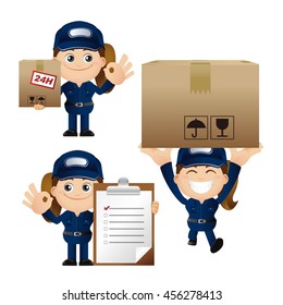 Cute Set - Set of delivery person
